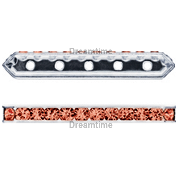 Dreamtime Crystal DC 77730 Rondelle Spacer Bars 5 Hole Hyacinth/Silver